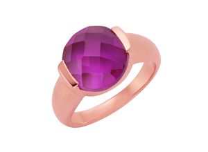 4006046259651 - Jamelli Ring 925 - Sterling Silber Quarz (beh) pink Glänzend 77ct (Größe 060 (191))