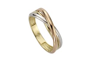 4006046217095 - Fascination by Ellen K Ring 333 - Gold Tricolor (Größe 052 (166))