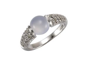 4006046257800 - Fingerring 925 Silber rhod Chalcedon und Weißtopas Fingerringe Gr 054 (172) Silber 925 (Sterlingsilber) weiß (weiß hellblau) Damen Fingerringe