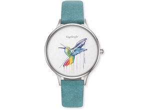 4260645865990 - Quarzuhr ENGELSRUFER ERWA-COLIBRI-NTQ1-MS Armbanduhren blau (türkis) Damen Quarzuhren