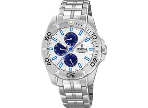 8430622736872 - Multifunktionsuhr FESTINA F20445 1 Armbanduhren silberfarben Herren Armbanduhr Quarzuhr Herrenuhr Edelstahlarmbandbis 10bar wasserd