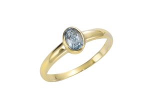 4006046315999 - Fingerring VIVANCE 333 - Gelbgold mit Blautopas (beh) Fingerringe Gr 052 (166) Gold gelb (gelb blau) Damen Fingerringe