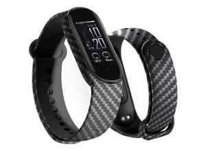 5900217980186 - Cofi 1453 - Silikonarmband Xiaomi Mi Band 7 Ersatz-Silikon-Armband Carbon Schwarz