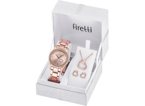 4260503037842 - Quarzuhr FIRETTI Armbanduhren rosegold (roségoldfarben) Damen Quarzuhren Armbanduhr Damenuhr Glassteine ideal auch als Geschenk