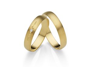 4007972653186 - Trauring FIRETTI Schmuck Geschenk Gold 375 Hochzeit Ehering LIEBE Fingerringe Gr 52 ohne Brillant Gelbgold 375 4 mm gelb (gelbgoldfarben) Trauringe Made in Germany wahlweise mit oder ohne Brillant