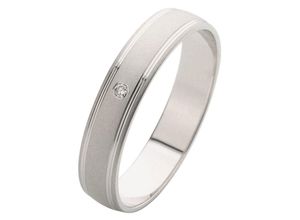 4007972686917 - Trauring FIRETTI Schmuck Geschenk Hochzeit Ehering LIEBE Fingerringe Gr 165 001 ct SI = kleine Einschlüsse mit Brillant Silber 925 (Sterlingsilber) 4 mm silberfarben Trauringe Made in Germany wahlweise mit oder ohne Brillant