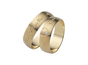 4007972686092 - Trauring FIRETTI Schmuck Geschenk Gold 375 Hochzeit Ehering Ich liebe Dich Fingerringe Gr 165 001 ct SI = kleine Einschlüsse mit Brillant Gelbgold 585 6 mm gelb (gelbgoldfarben) Trauringe Made in Germany wahlweise mit oder ohne Brillant