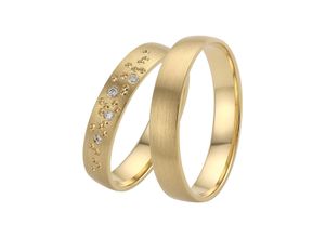 4007972376177 - Trauring FIRETTI Schmuck Geschenk Gold 375 Hochzeit Ehering LIEBE Sterne Fingerringe Gr 175 ohne Brillanten Gelbgold 375 4 mm gelb (gelbgoldfarben) Trauringe Made in Germany wahlweise mit oder ohne Brillanten