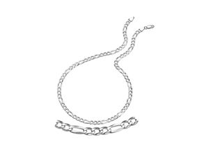 4250165342033 - Kette ohne Anhänger FIRETTI Schmuck Geschenk Silber 925 Halsschmuck Halskette Figarokette Halsketten Gr 50 Silber 925 (Sterlingsilber) Breite 51 mm silberfarben Damen Ketten ohne Anhänger zu Hoodie Kleid Shirt Jeans Sneaker Anlass Geburtstag Weihnachten