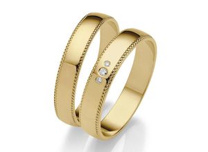 4007972654985 - Trauring FIRETTI Schmuck Geschenk Gold 375 Hochzeit Ehering LIEBE Fingerringe Gr 60 ohne Brillanten Gelbgold 585 4 mm gelb (gelbgoldfarben) Made in Germany wahlweise mit oder ohne Brillanten