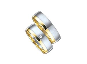 4007972090882 - Trauring FIRETTI Schmuck Geschenk Gold 375 Hochzeit Ehering LIEBE Fingerringe Gr 165 ohne Brillant Gelbgold 375-Weißgold 375 6 mm goldfarben (gelbgoldfarben weißgoldfarben) Trauringe Made in Germany wahlweise mit oder ohne Brillant