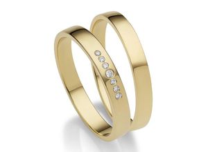 4007972649677 - Trauring FIRETTI Schmuck Geschenk Gold 375 Hochzeit Ehering LIEBE Fingerringe Gr 55 004 ct SI = kleine Einschlüsse mit Brillanten Gelbgold 585 3 mm goldfarben (gelbgoldfarben) Made in Germany wahlweise mit oder ohne Brillanten