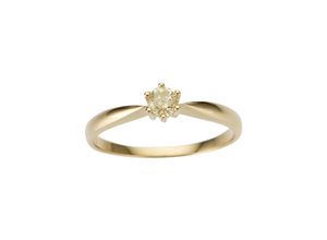 4041633991583 - Solitärring FIRETTI Schmuck Geschenk Gold 750 Damenring Verlobungsring Goldring Solitär Fingerringe Gr 16 02 ct LR = lupenrein Gelbgold 585-Diamanten gelb (gelbgoldfarben) Damen Solitär Ringe zu Kleid Shirt Jeans Sneaker Anlass Geburtstag Weihnachten