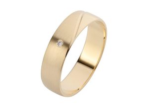 4007972687914 - Trauring FIRETTI Schmuck Geschenk Gold Hochzeit Ehering LIEBE Fingerringe Gr 165 001 ct SI = kleine Einschlüsse mit Brillant Gelbgold 585 5 mm gelb (gelbgoldfarben) Trauringe Made in Germany wahlweise mit oder ohne Brillant