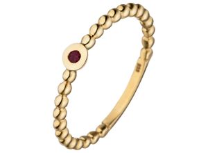 4061861039604 - Fingerring JOBO Fingerringe Gr 50 Gelbgold 333 goldfarben (gelbgold 333) Damen Fingerringe 333 Gold mit Rubin