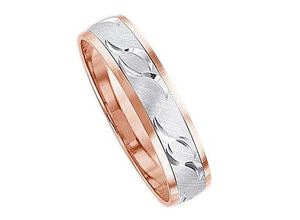 4007972265457 - Trauring FIRETTI Schmuck Geschenk Gold 375 Hochzeit Ehering LIEBE Fingerringe Gr 165 ohne Brillant Weißgold 375-Roségold 375 5 mm rosegold (weißgoldfarben roségoldfarben) Trauringe Made in Germany wahlweise mit oder ohne Brillant