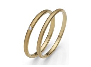 4007972594960 - Trauring FIRETTI Schmuck Geschenk Gold 375 Hochzeit Ehering LIEBE Fingerringe Gr 50 0015 ct SI = kleine Einschlüsse mit Brillant Gelbgold 585 20 mm gelb (gelbgoldfarben) Trauringe Made in Germany wahlweise mit oder ohne Brillant