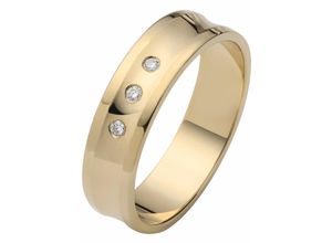 4007972380549 - Trauring FIRETTI Schmuck Geschenk Gold 375 Hochzeit Ehering LIEBE Fingerringe Gr 165 003 ct SI = kleine Einschlüsse mit Brillanten Gelbgold 375 5 mm gelb (gelbgoldfarben) Trauringe Made in Germany wahlweise mit oder ohne Brillanten