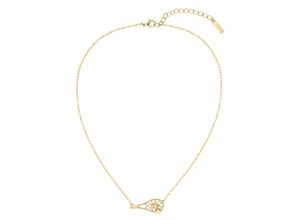 7613272509237 - Kette mit Anhänger LACOSTE Schmuck Edelstahl Halsschmuck Halskette Ankerkette WINNA Halsketten Gr Edelstahl Länge 455 cm gelb (gelbgoldfarben) Damen Ketten mit Anhänger oder ohne Glasstein