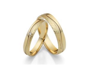 4007972556128 - Trauring FIRETTI Schmuck Geschenk Gold 750 Hochzeit Ehering LIEBE Fingerringe Gr 52 ohne Brillant Gelbgold 585 45 mm gelb (gelbgoldfarben) Made in Germany wahlweise mit oder ohne Brillant