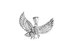 4006046167420 - Ketten-Anhänger FIRETTI Schmuck Geschenk Silber 925 Halsschmuck Anhänger Adler Schmuckanhänger Gr Silber 925 (Sterlingsilber) 1070 g silberfarben (silberfarben kristallweiß kristallweiß) Herren Anhänger mit Zirkonia (synth)