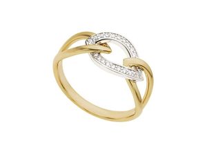 4041633935433 - Diamantring FIRETTI Schmuck Geschenk Gold 585 Damenring Goldring Diamant Fingerringe Gr 18 015 ct P2 = erkennbare Einschlüsse Gelbgold 585-Weißgold 585-Diamanten 25 mm goldfarben (gelbgoldfarben weißgoldfarben) Damen Diamantringe mit Brillanten