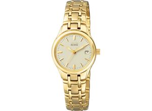 4974374184726 - Solaruhr CITIZEN EW1262-55P Armbanduhren goldfarben Damen Armbanduhr Damenuhr Edelstahlarmband Datum