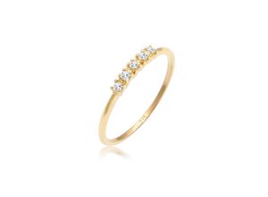 4050878582876 - Verlobungsring ELLI PREMIUM Microsetting Topas Edelstein Valentin 375 Gelbgold Fingerringe Gr 52 mm Gelbgold 375 1 mm goldfarben (gold weiß) Damen Verlobungsringe