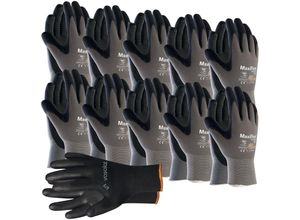 9010582015218 - Vasalat - Maxiflex Handschuhe Größe 9 Endurance 10 Paar - Arbeitshandschuhe mit Noppen für Herren und Damen - Montagehandschuhe mit bestem Grip