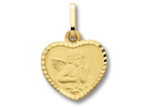 9145546194552 - Ketten-Anhänger Schutzengel Anhänger aus 333 Gelbgold Schmuckanhänger Gr Damen Gelbgold 333 goldfarben (gold) Damen Anhänger Gold Schmuck Schutzengel