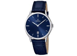 8430622594106 - Quarzuhr FESTINA F16745 3 Armbanduhren blau Damen Quarzuhren Armbanduhr Herrenuhr Damenuhr Lederarmband Datum