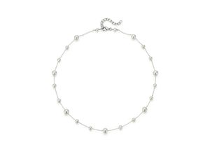 4031427357848 - Perlenkette FIRETTI Schmuck Geschenk Halsschmuck Halskette Perle Halsketten Gr Silber 925 (Sterlingsilber)-Perlen Länge 49 cm bunt (silberfarben weiß) Damen Perlenketten zu Hoodie Kleid Shirt Jeans Sneaker Anlass Geburtstag Weihnachten