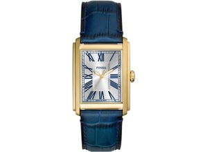 4064092296044 - Quarzuhr FOSSIL CARRAWAY Armbanduhren blau Herren Armbanduhr Herrenuhr Lederarmband analog