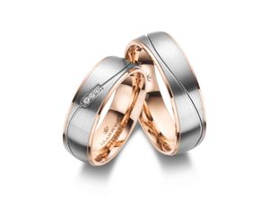 4069415246492 - Partnerring MARRYA MARRYA Titan Ringe Trauringe Eheringe Partnerringe Fingerringe Gr 48 Titan rosegold (damen ring silber rosé) Damen