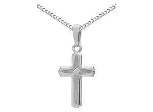 4250165333581 - Kette mit Anhänger FIRETTI Schmuck Geschenk Silber 925 Halsschmuck Halskette Panzerkette Kreuz Halsketten Gr Silber 925 (Sterlingsilber) Länge 50 cm silberfarben Damen