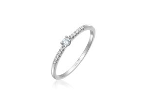 4050878613778 - Verlobungsring ELLI DIAMONDS Diamant Verlobung Hochzeit (011 ct) 585 Weißgold Fingerringe Gr 54 mm 011 ct P1 = bei 10-facher Vergrößerung erkennbare Einschlüsse Weißgold 585 weiß (weiß weiß) Damen Verlobungsringe