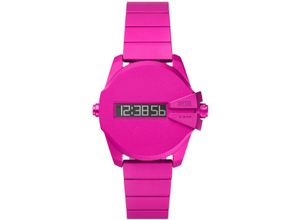 4064092280388 - Digitaluhr DIESEL BABY CHIEF Armbanduhren rosa (neonpink) Damen Quarzuhr Armbanduhr für und Herren digital