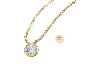 4069415359109 - Ketten-Anhänger VIVANCE 025 ct Diamant Brillant Zarge Anhänger aus 585 Gelbgold Schmuckanhänger Gr 025 ct Gelbgold 585-Diamanten goldfarben (gold) Damen Gold Schmuck Zarge