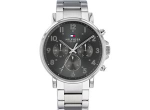 7613272310222 - Multifunktionsuhr TOMMY HILFIGER Dressed Up 1710382 Armbanduhren silberfarben Herren Hochzeitsmode Quarzuhr Armbanduhr Herrenuhr Datum 1224-Std-Anzeige analog