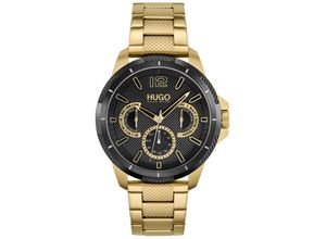 7613272427418 - Multifunktionsuhr SPORT 1530196 Armbanduhren goldfarben Herren Hochzeitsmode Quarzuhr Armbanduhr Herrenuhr Datum 1224-Stunden-Anzeige