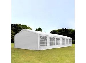 4260578432856 - Partyzelt 6x12m PE 180g m² weiß wasserdicht Gartenzelt Festzelt Pavillon