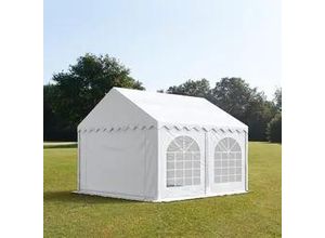 4260409144972 - Partyzelt 4x4m PVC 500 g m² weiß wasserdicht Gartenzelt Festzelt Pavillon