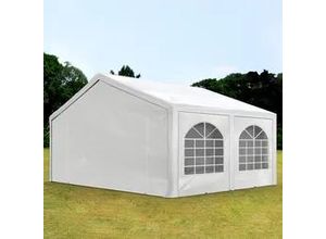 4260546580855 - Partyzelt 5x5m PE 240g m² weiß wasserdicht Gartenzelt Festzelt Pavillon