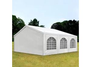 4260409149847 - Intent24 - toolport Hochwertiges Partyzelt 5x6 m Pavillon Zelt pe Plane 450 n Gartenzelt Festzelt Wasserdicht weiß - weiß