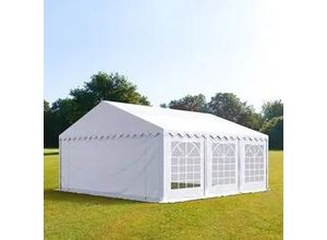 4260409141117 - Partyzelt 6x6m PVC 500 g m² weiß wasserdicht Gartenzelt Festzelt Pavillon