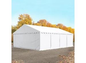 4260409141735 - Lagerzelt 5x8m PVC 500 g m² weiß wasserdicht Unterstand Lager