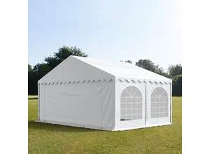 4260438383779 - Partyzelt 5x5m PVC 500 g m² weiß wasserdicht Gartenzelt Festzelt Pavillon