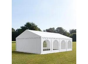 4260409144286 - Partyzelt 6x8m PVC 500 g m² weiß wasserdicht Gartenzelt Festzelt Pavillon