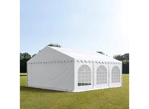 4260409144316 - Partyzelt 6x6m PVC 500 g m² weiß wasserdicht Gartenzelt Festzelt Pavillon