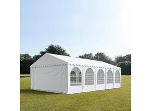 4260409147430 - Partyzelt 5x10m PVC 550 g m² weiß wasserdicht Gartenzelt Festzelt Pavillon